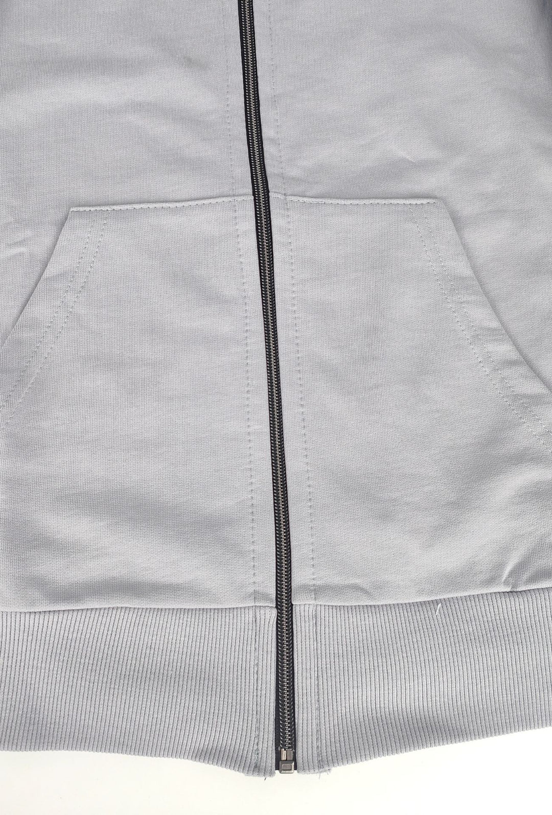 Felpa Full Zip MEED MILANO In Cotone logo Gommato Lato Cuore- GRIGIO
