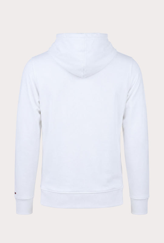 Felpa uomo Tommy Hilfiger Flex con cappuccio e logo Regular fit invernale - BIANCO