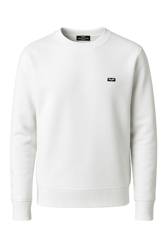 Felpa uomo Armata di Mare girocollo felpato - BIANCO