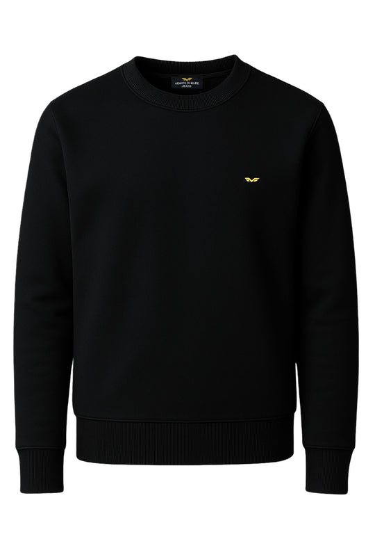 Felpa uomo Armata di Mare girocollo felpato - NERO