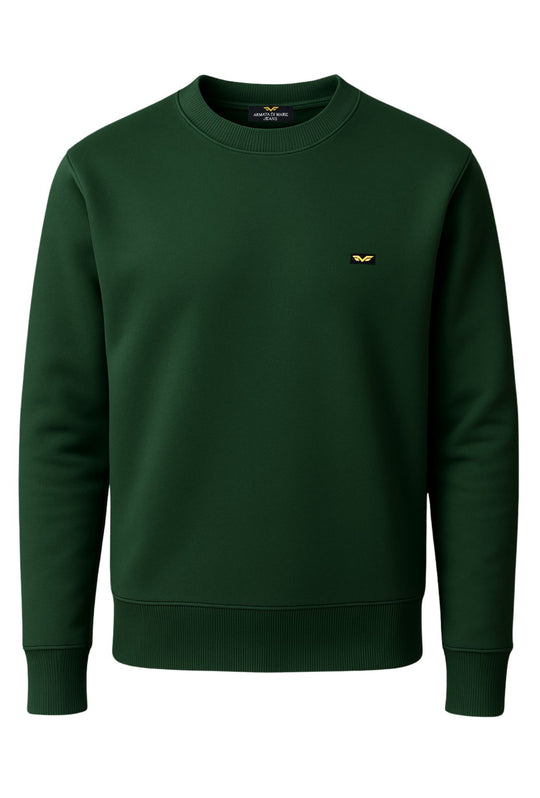 Felpa uomo Armata di Mare girocollo felpato - VERDE