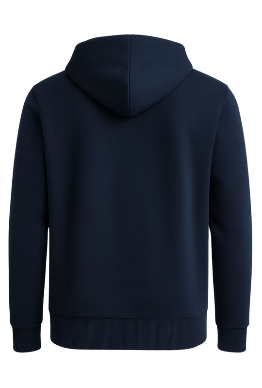 Felpa uomo felpata Full zip con cappuccio - BLU