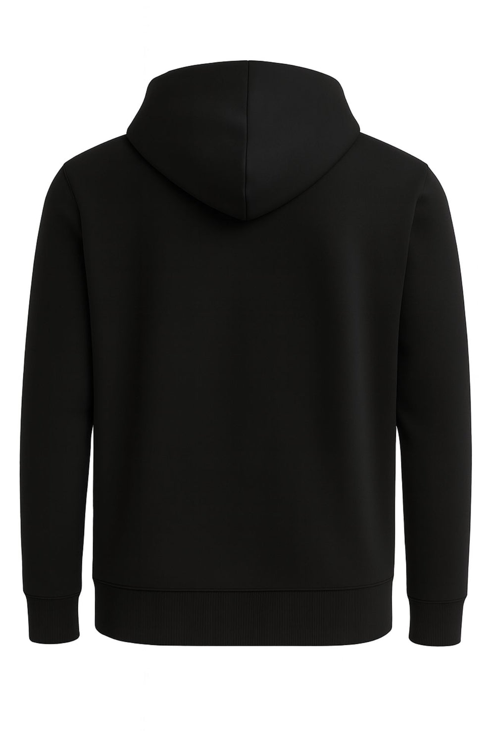 Felpa uomo felpata Full zip con cappuccio - NERO