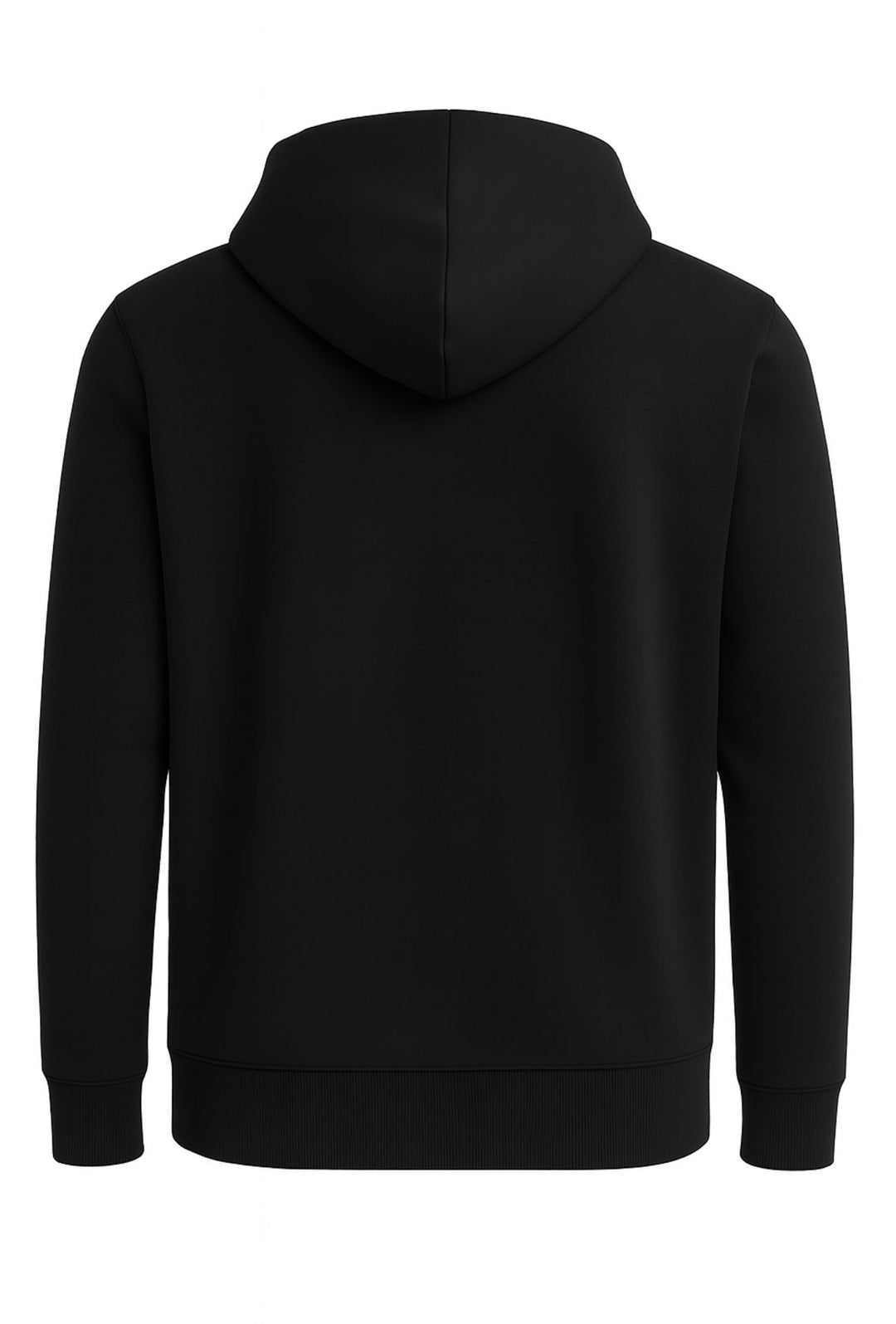 Felpa uomo felpata Full zip con cappuccio - NERO