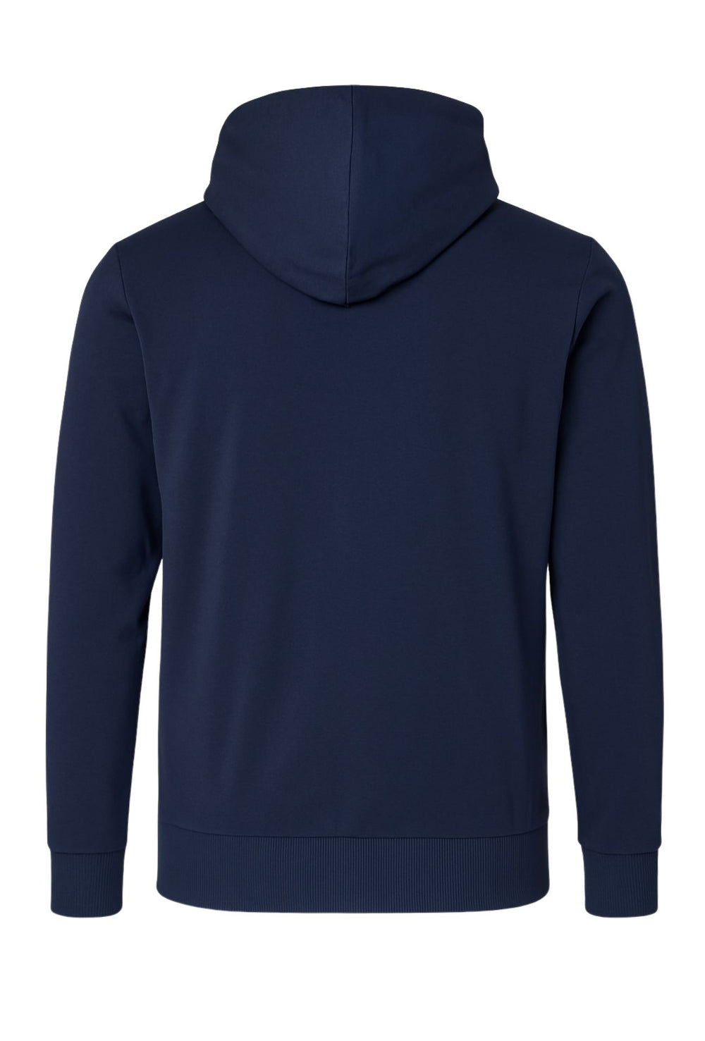 Felpa cotone leggera uomo con zip cappuccio tinta unita - BLU