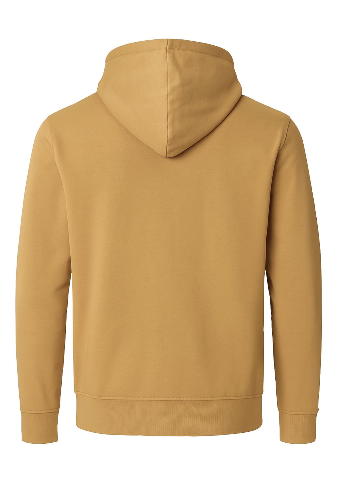 Felpa cotone leggera uomo con zip cappuccio tinta unita - GIALLO OCRA