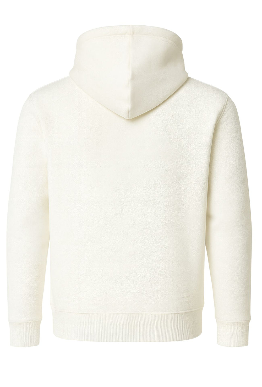 Felpa uomo chiusa con cappuccio in cotone - PANNA