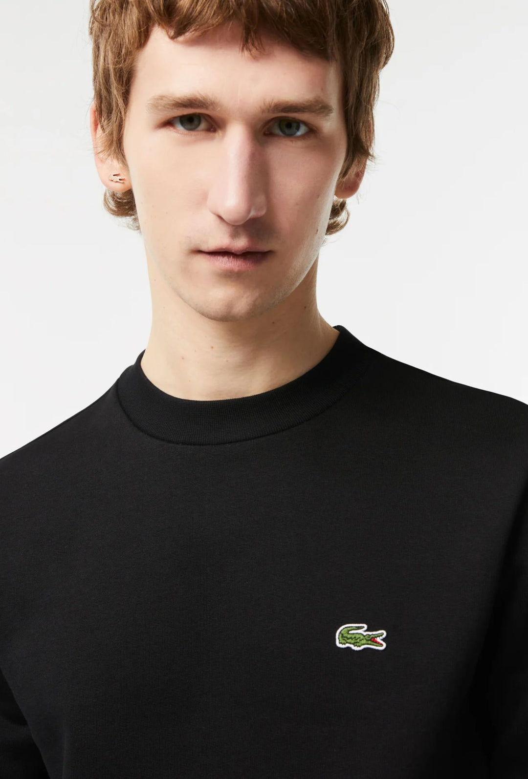 Felpa Uomo Lacoste girocollo felpato - NERO