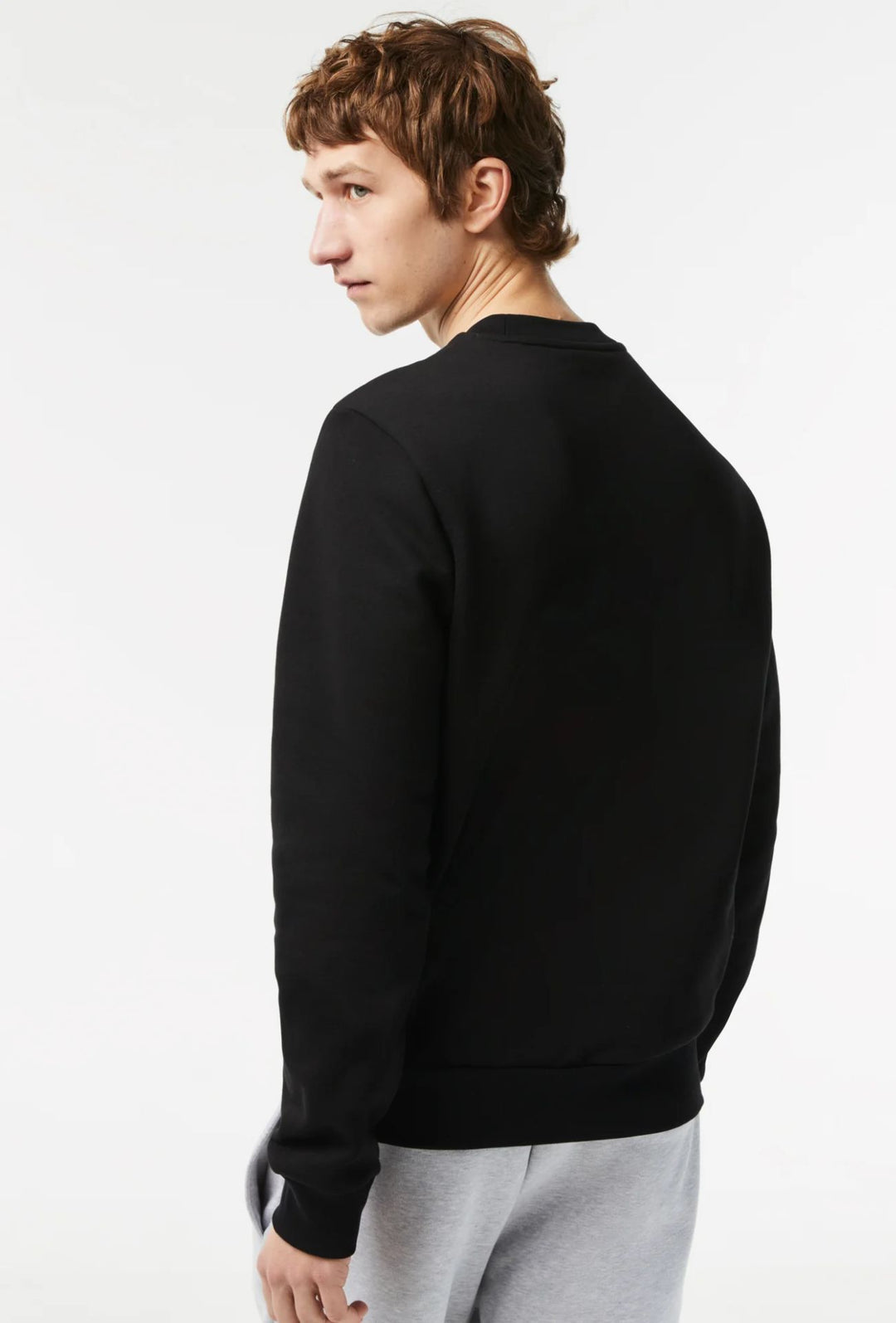 Felpa Uomo Lacoste girocollo felpato - NERO