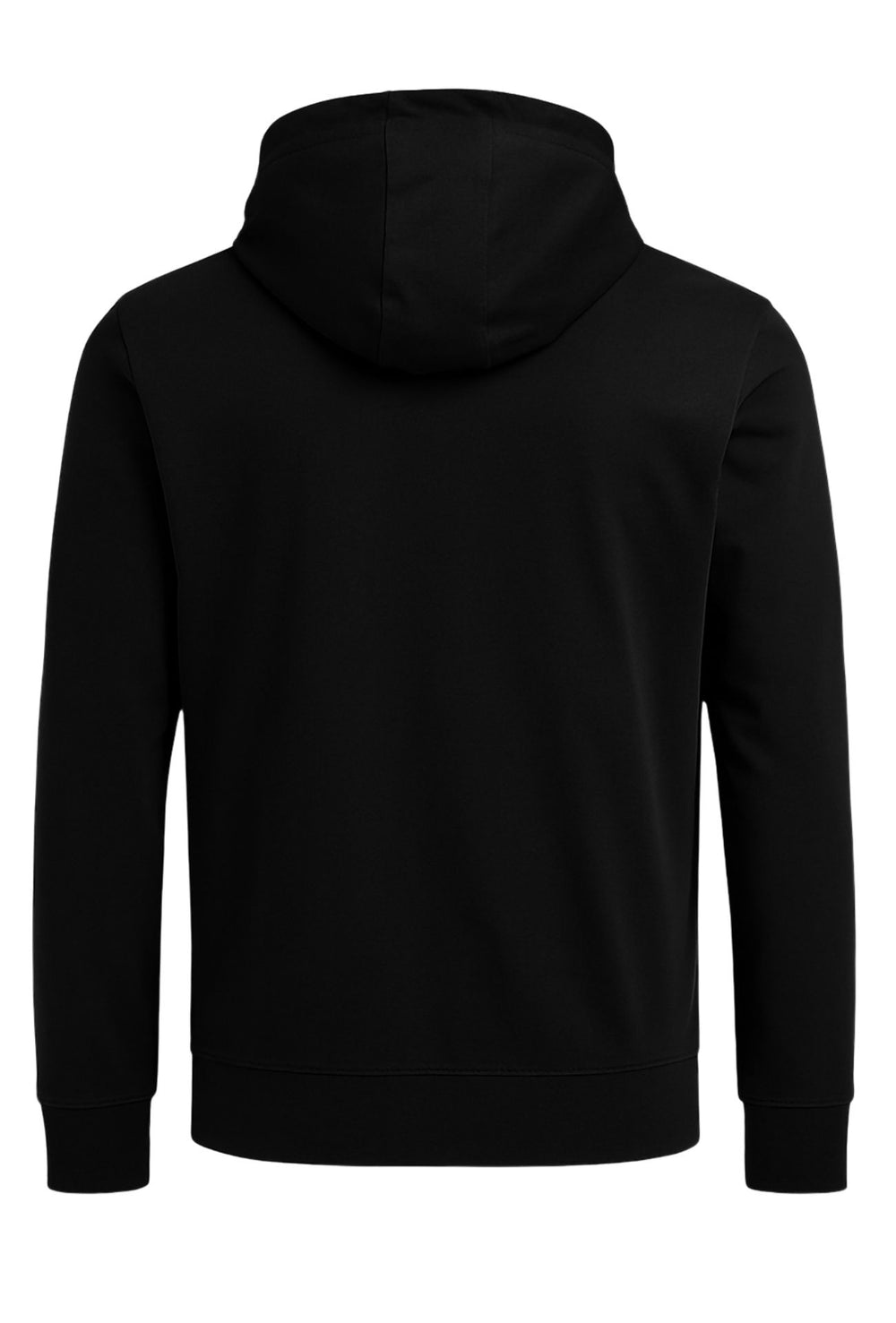 Felpa aperta uomo leggera con cappuccio e zip - NERO