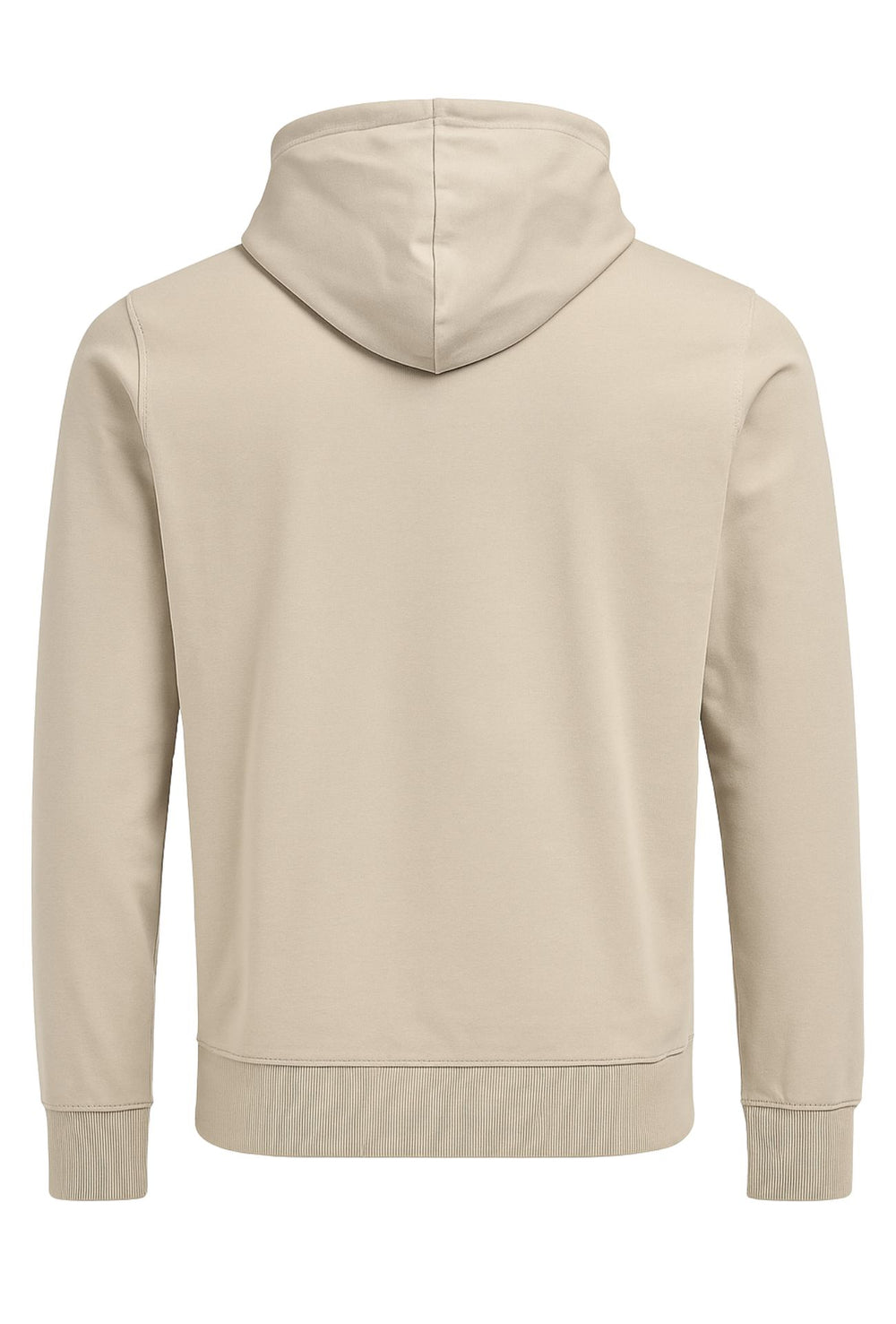 Felpa aperta uomo leggera con cappuccio e zip - BEIGE