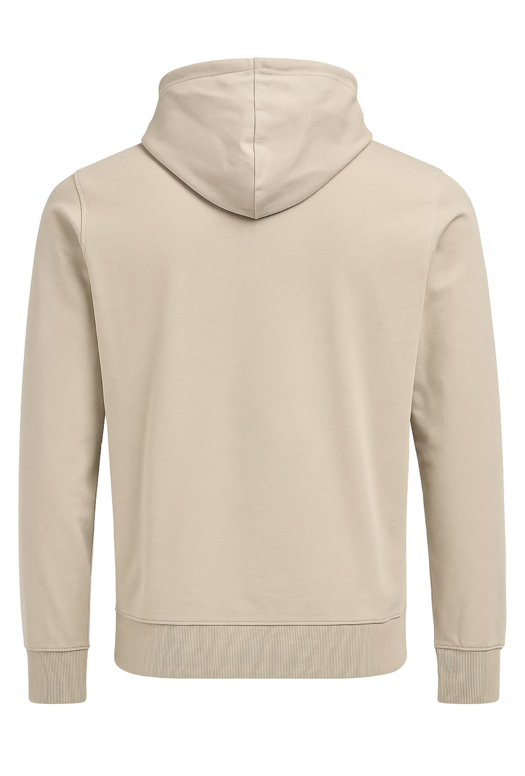 Felpa aperta uomo leggera con cappuccio e zip - BEIGE
