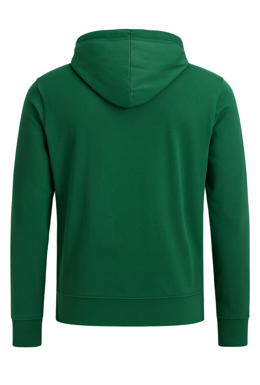 Felpa aperta uomo leggera con cappuccio e zip - VERDE