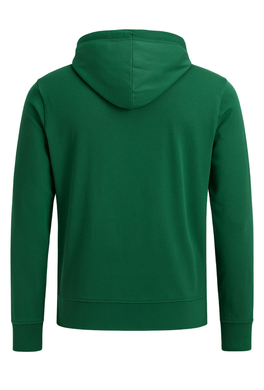 Felpa aperta uomo leggera con cappuccio e zip - VERDE