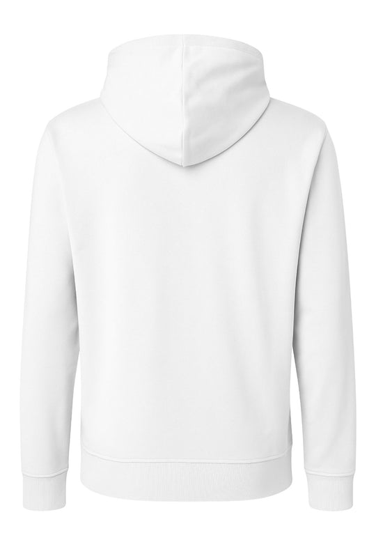 Felpa RIFLE  uomo con cappuccio e zip in 100% Cotone leggero - BIANCO