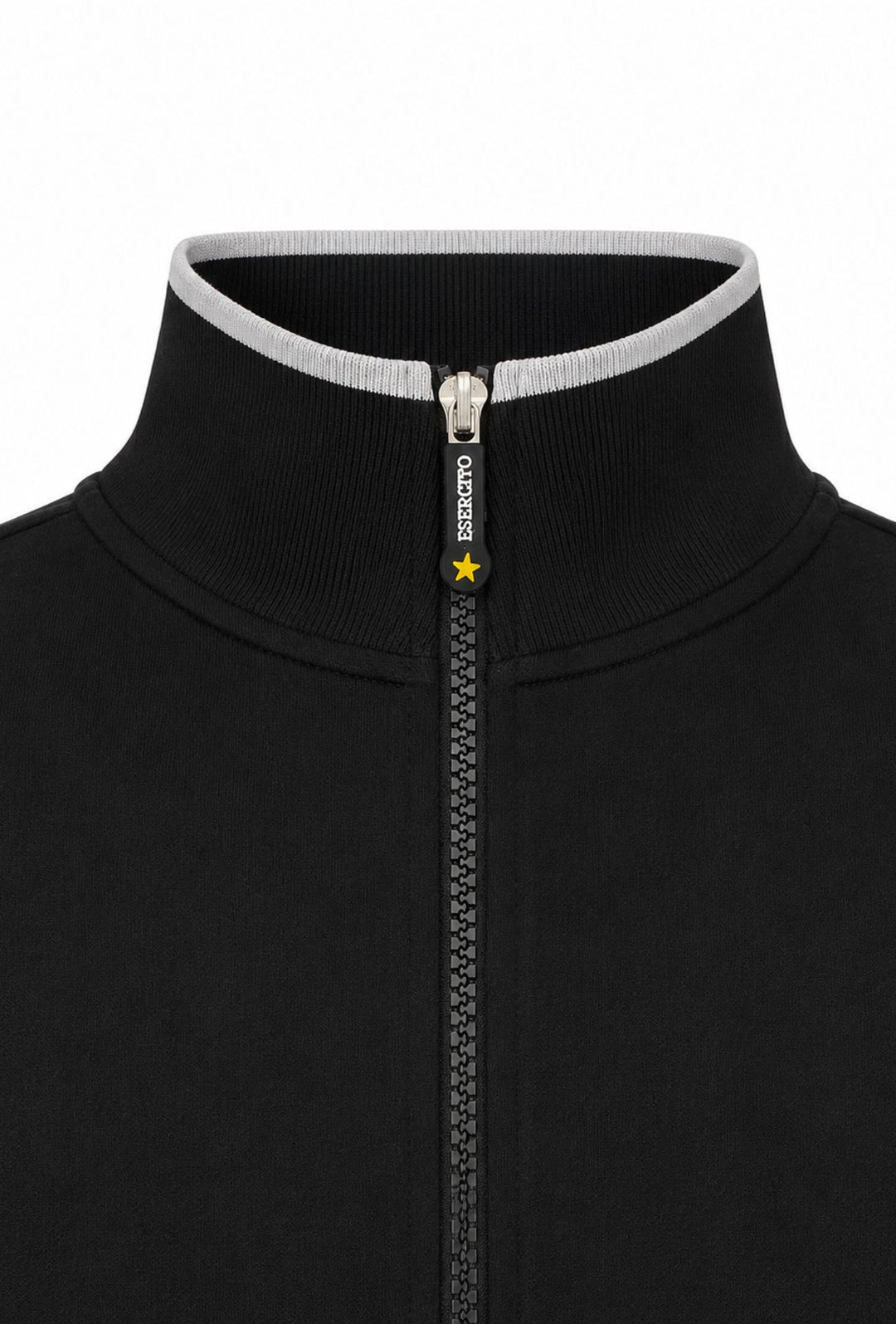 Felpa Uomo Zip Intera Accademia Militare-NERO
