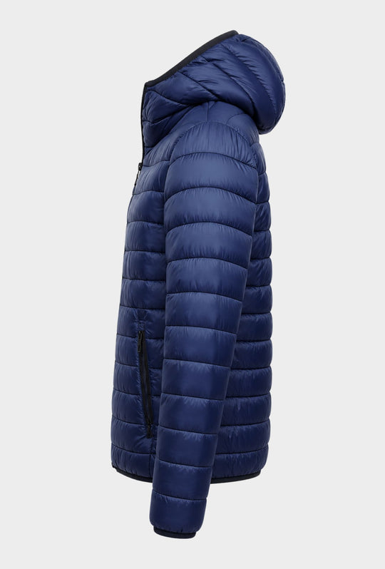 Giubbotto Uomo Double Face Dresserd Piumino e tessuto tecnico - BLU