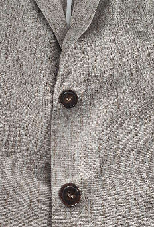 Giacca Uomo PORTOCERVO in Cotone e Lino Drop 7- BEIGE MELANGE
