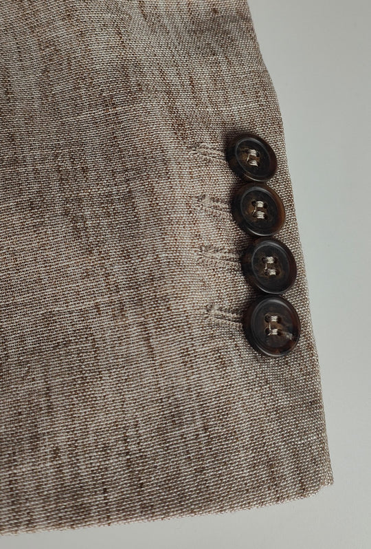 Giacca Uomo PORTOCERVO in Cotone e Lino Drop 7- BEIGE MELANGE