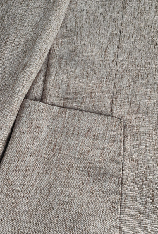 Giacca Uomo PORTOCERVO in Cotone e Lino Drop 7- BEIGE MELANGE