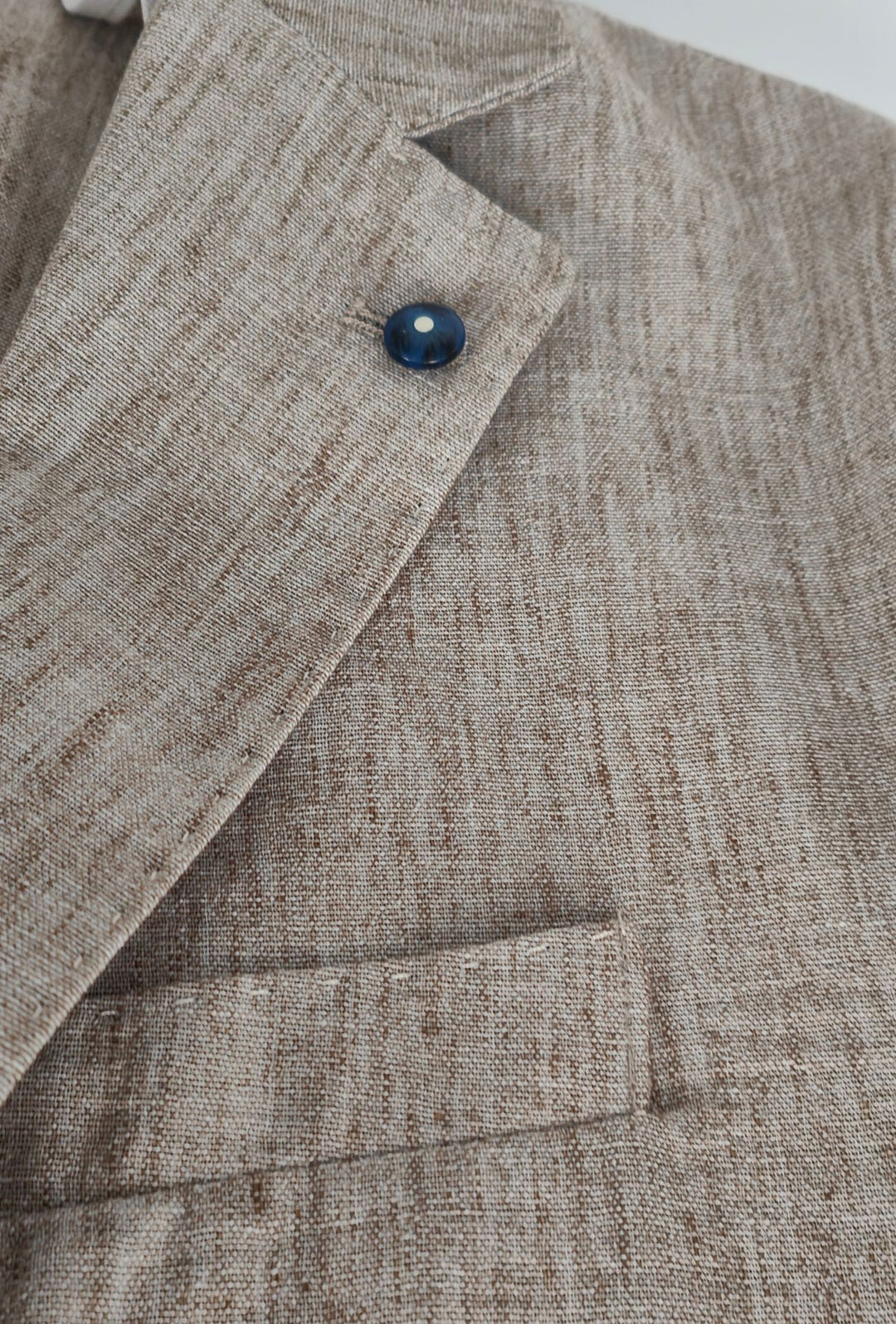 Giacca Uomo PORTOCERVO in Cotone e Lino Drop 7- BEIGE MELANGE