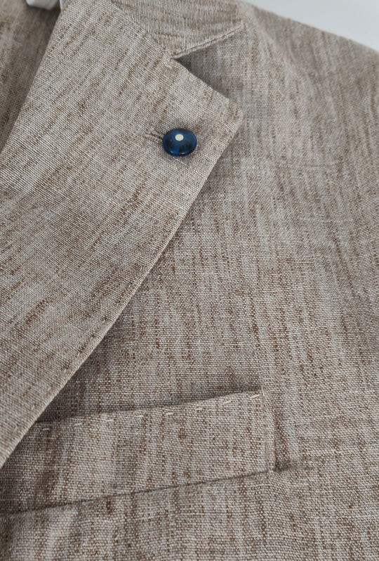 Giacca Uomo PORTOCERVO in Cotone e Lino Drop 7- BEIGE MELANGE