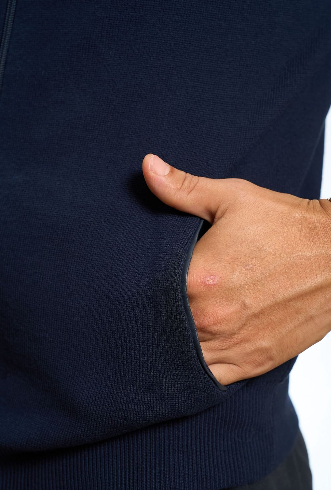 Maglia full zip doppio cursore maglione dresserd - BLU