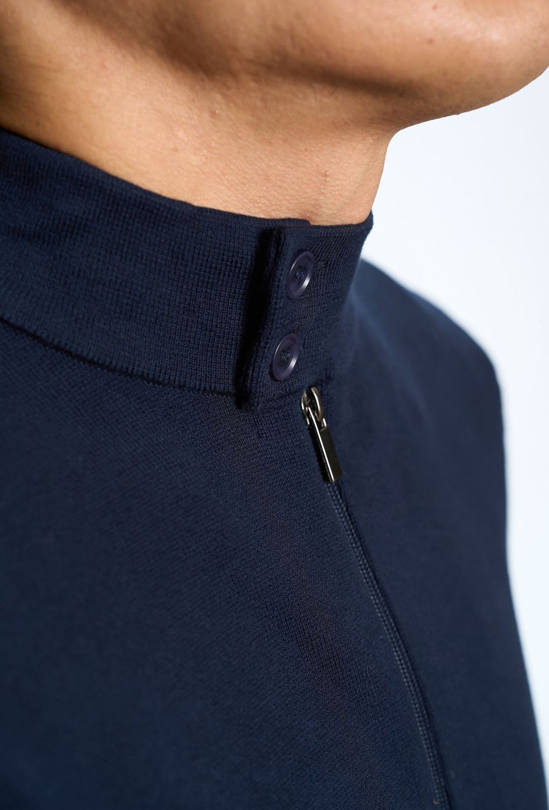 Maglia full zip doppio cursore maglione dresserd - BLU