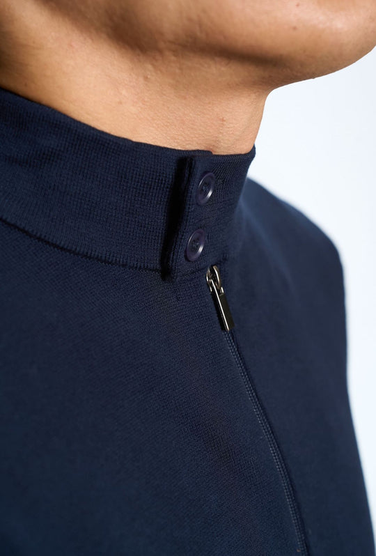 Maglia full zip doppio cursore maglione dresserd - BLU