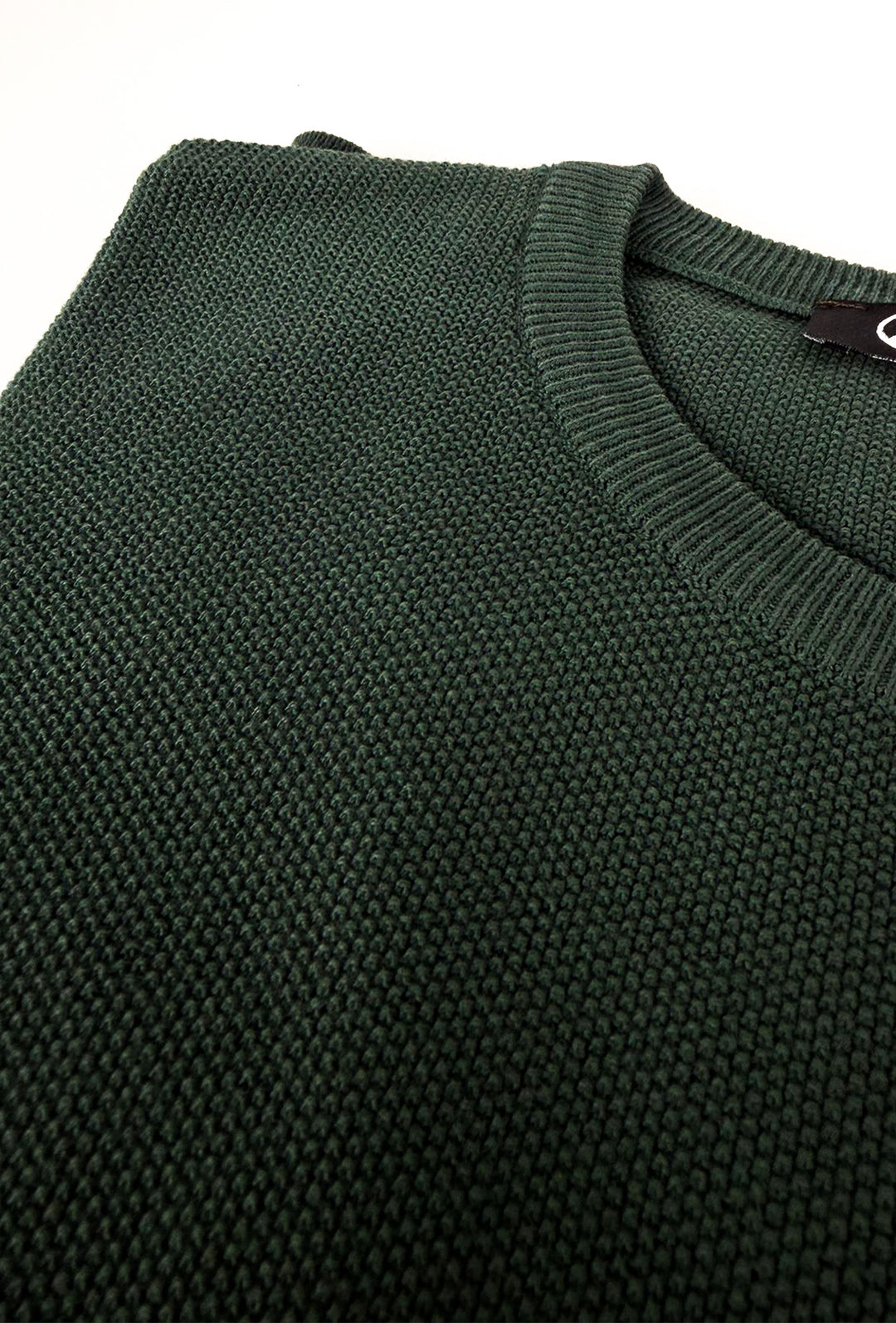 Maglioncino uomo 100% Cotone Trama lavorata Maglie Girocollo Dresserd - VERDE SCURO