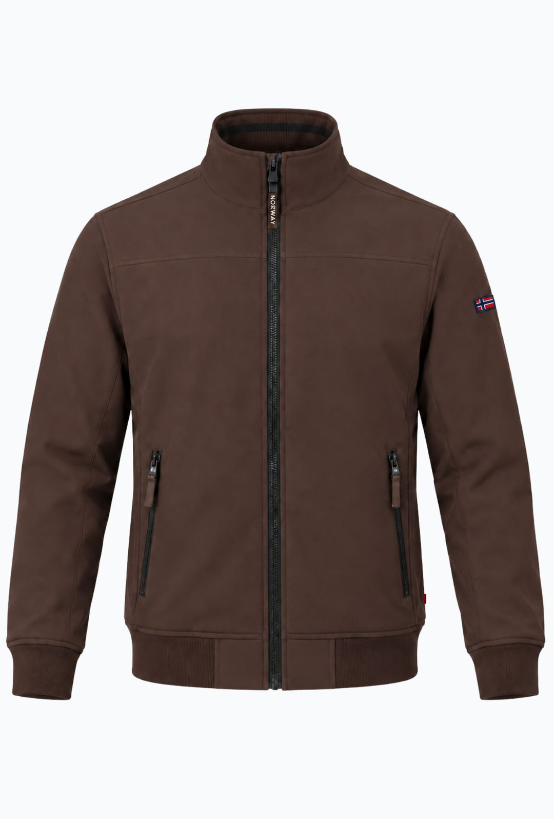 Giubbino Uomo Slim Norway Waterproof con Interno in Pile senza cappuccio- MORO