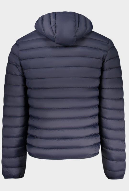 Giubbino Uomo tecnico ARMATA DI MARE con Cappuccio logo gommato lato cuore- BLU NAVY