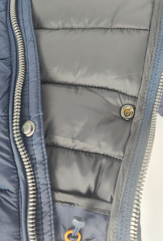 Giubbino Uomo tecnico ARMATA DI MARE con Cappuccio logo gommato lato cuore- BLU NAVY