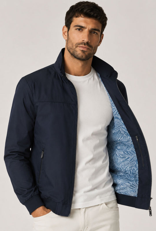 Giubbotto uomo 100% cotone Portocervo- BLU NAVY