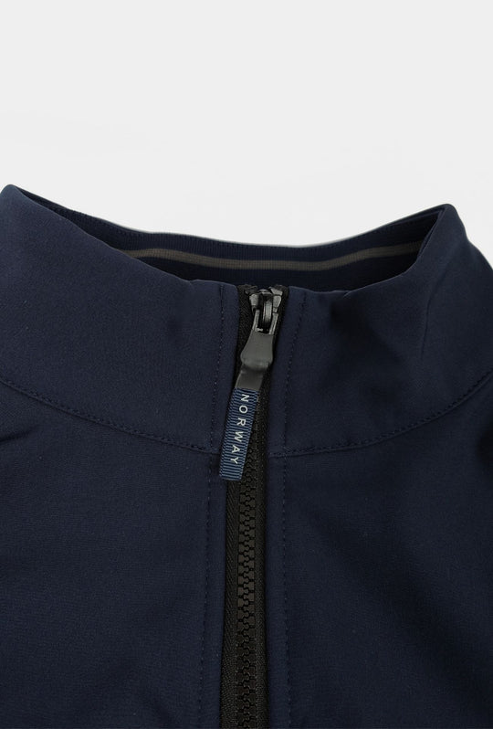 Giubbino Uomo Slim Norway Waterproof con Interno in Pile senza cappuccio  - BLU NAVY