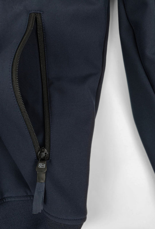 Giubbino Uomo Slim Norway Waterproof con Interno in Pile senza cappuccio  - BLU NAVY