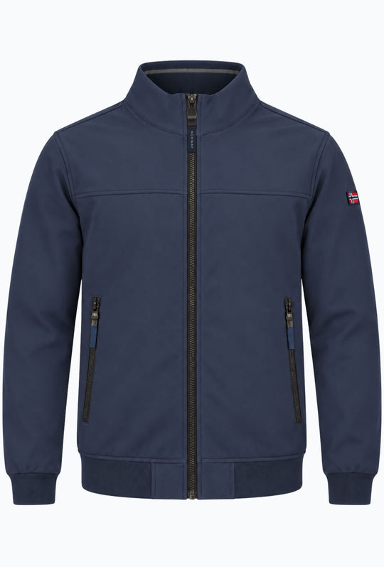 Giubbino Uomo Slim Norway Waterproof con Interno in Pile senza cappuccio  - BLU NAVY