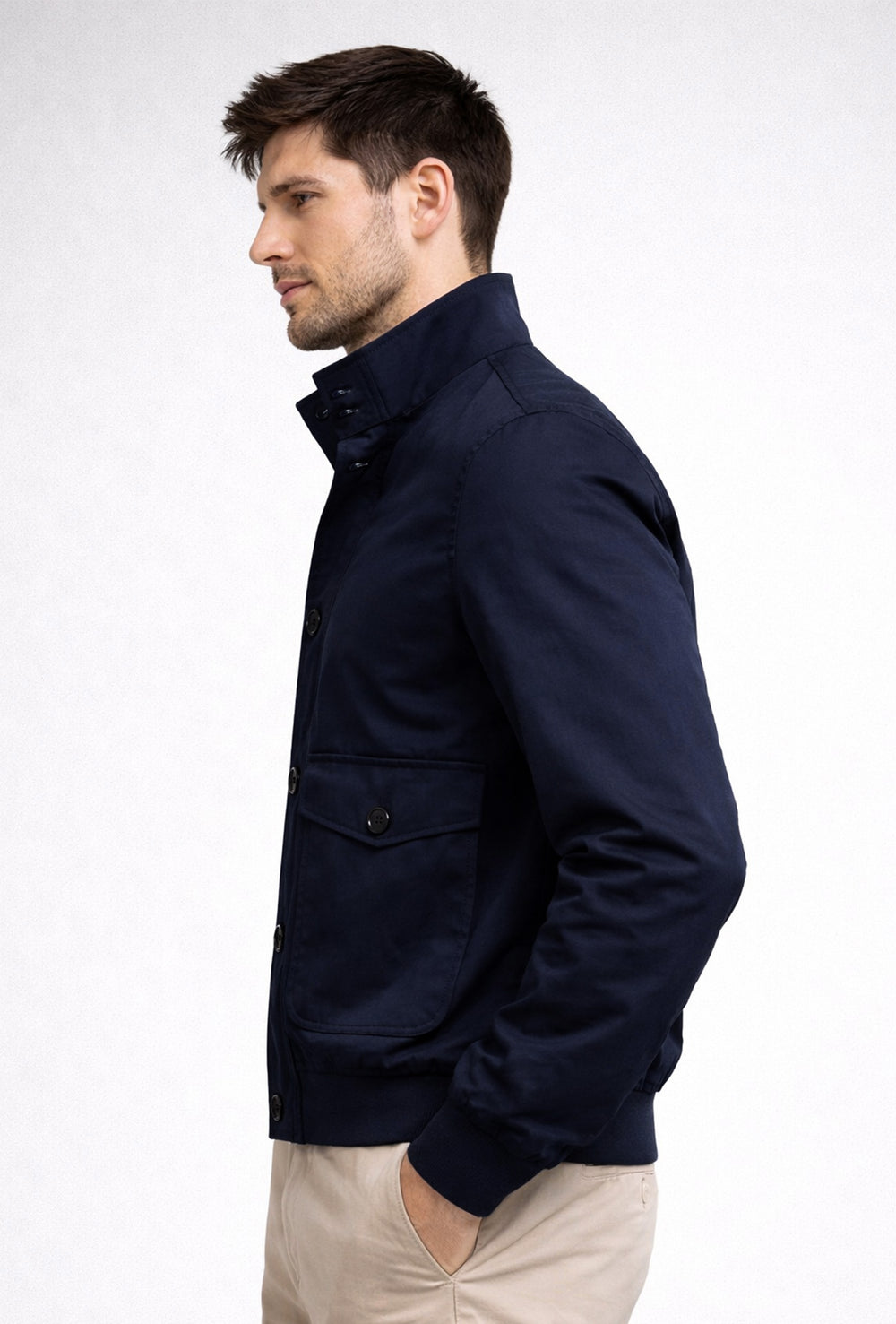 Giubbotto uomo con tasconi bomber leggero dresserd - BLU