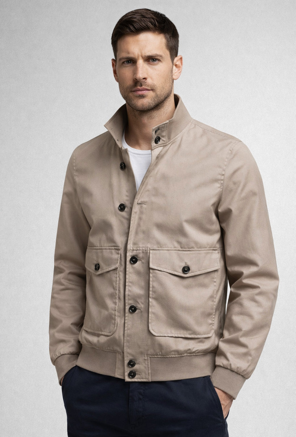 Giubbotto uomo con tasconi bomber leggero dresserd - SABBIA