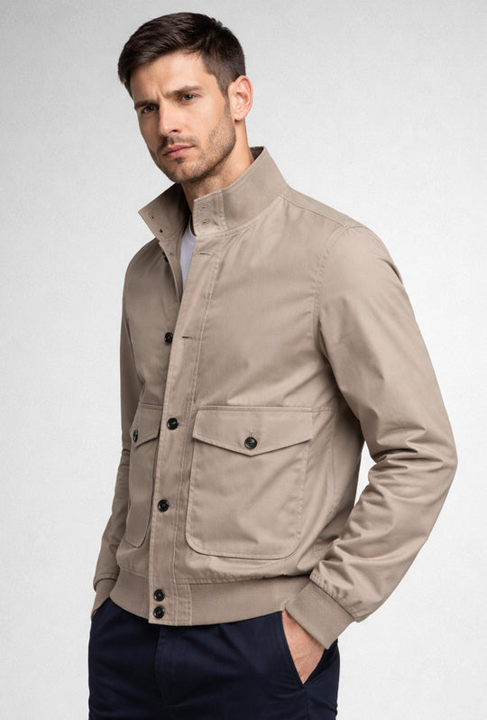 Giubbotto uomo con tasconi bomber leggero dresserd - SABBIA