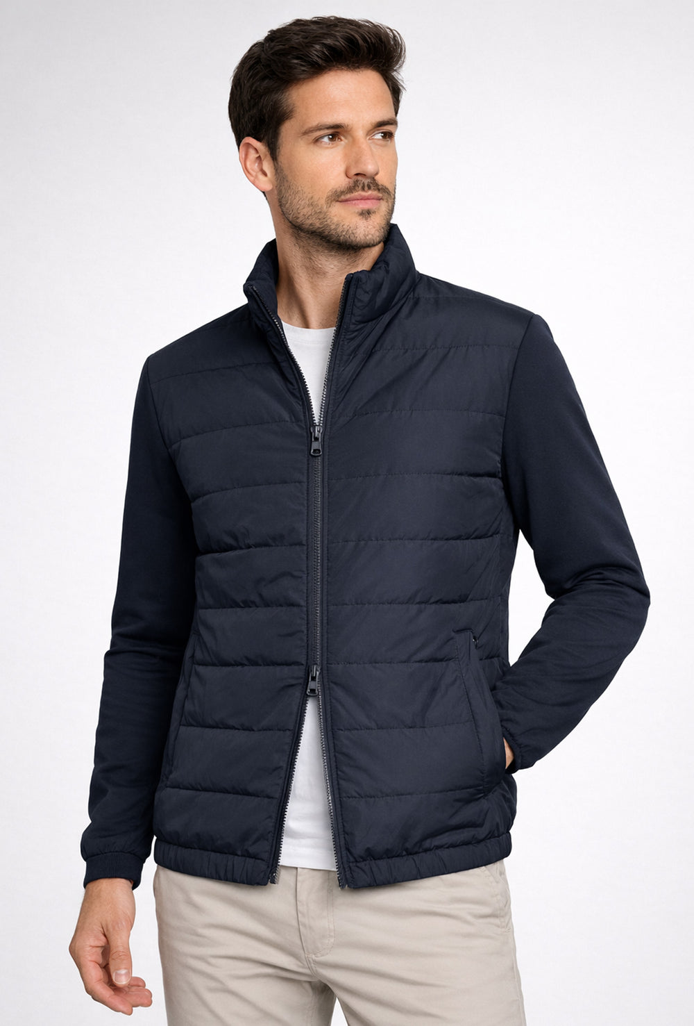 Giubbotto uomo leggero dressserd in doppio tessuto - BLU