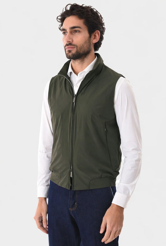 Smanicato uomo NO STIRO slim fit dresserd - VERDE MILITARE
