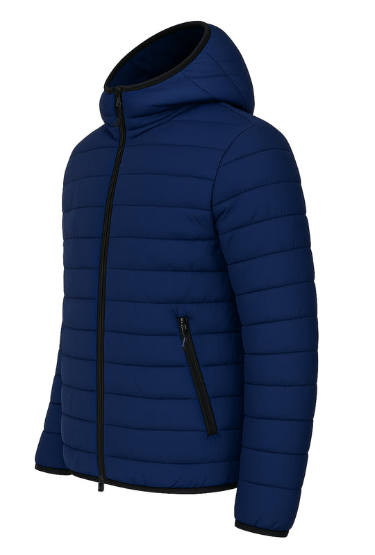 Giubbotto Uomo Double Face Dresserd Piumino e tessuto tecnico - BLU