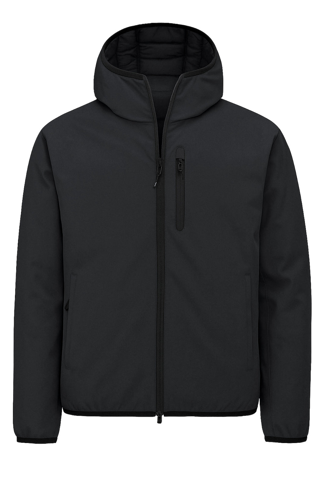 Giubbotto Uomo Double Face Dresserd Piumino e tessuto tecnico - NERO