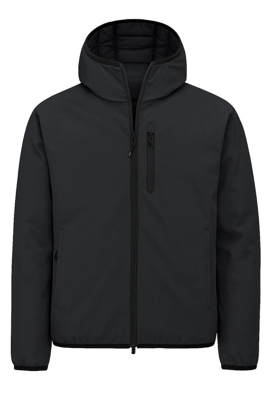 Giubbotto Uomo Double Face Dresserd Piumino e tessuto tecnico - NERO
