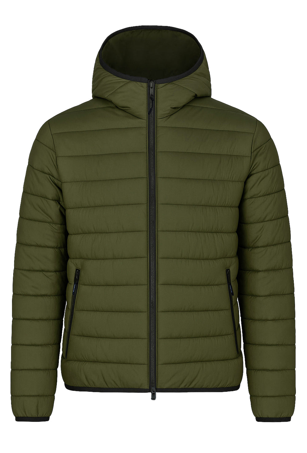 Giubbotto Uomo Double Face Dresserd Piumino e tessuto tecnico - VERDE MILITARE