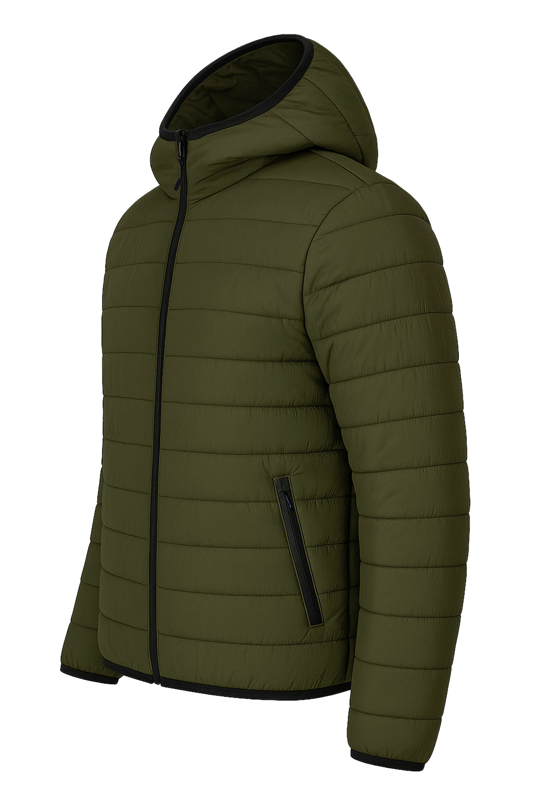 Giubbotto Uomo Double Face Dresserd Piumino e tessuto tecnico - VERDE MILITARE