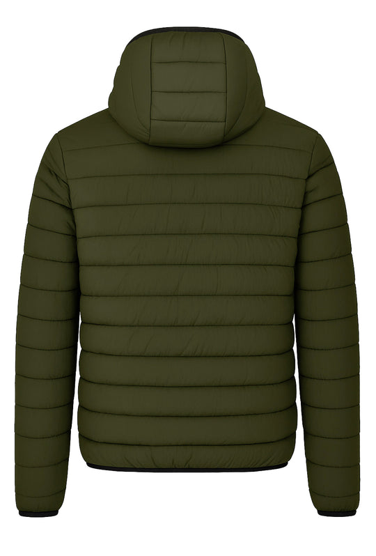 Giubbotto Uomo Double Face Dresserd Piumino e tessuto tecnico - VERDE MILITARE