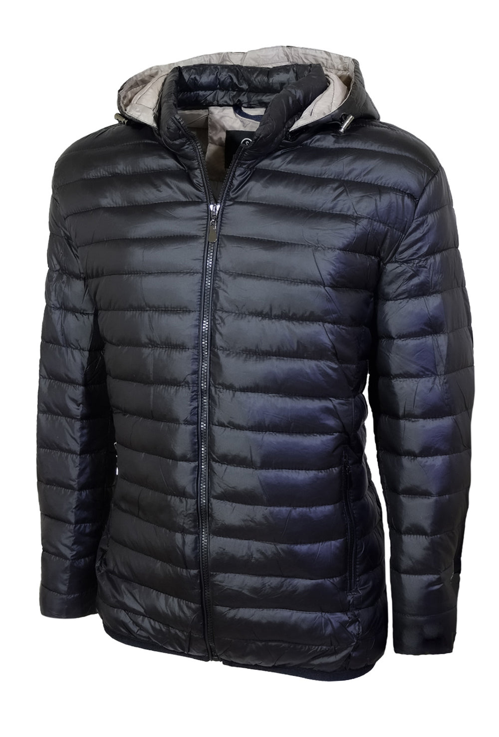 Giubbotto Piumino Uomo Dresserd Oversize Giubbotti Taglie Grandi Cappuccio smontabile 3xl alla 7xl - NERO