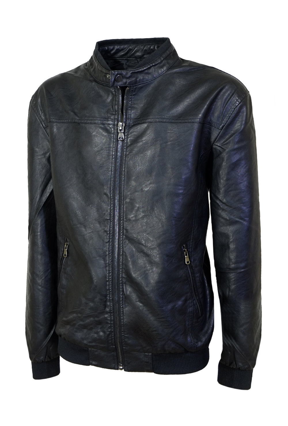 Giubbotto Uomo Oversize Ecopelle Primaverile Dalla 3XL alla 7XL Giubbino Taglie Grandi Dresserd - NERO